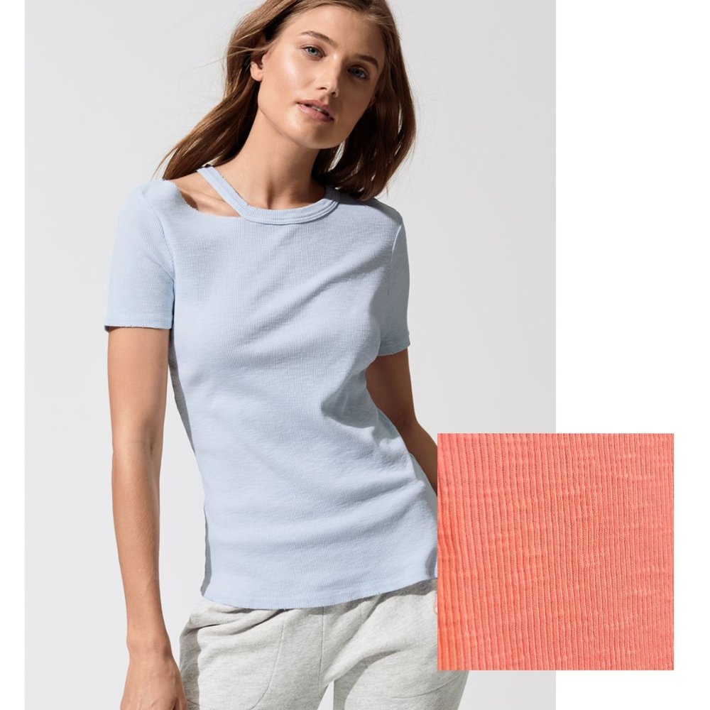 n:philanthropy Palms Tee in Neon Coral